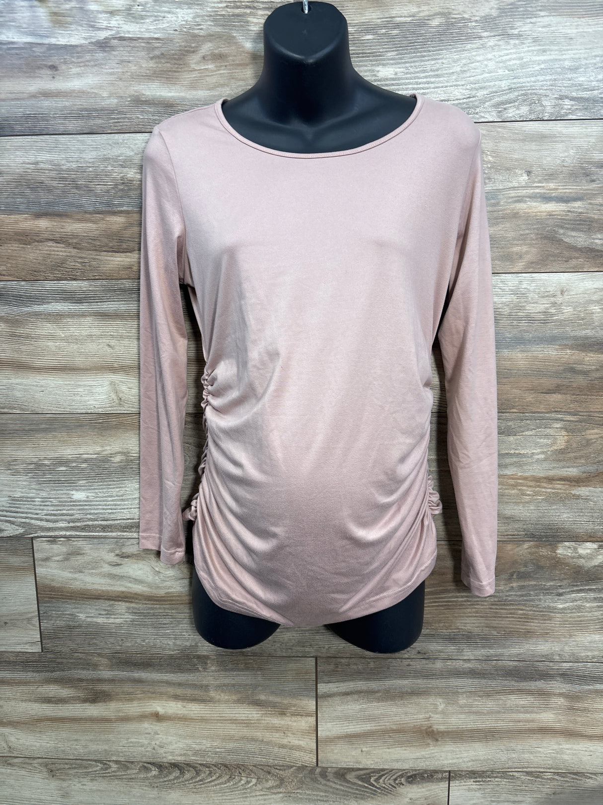 Ekouaer Ruched Shirt Pink sz Medium
