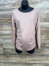 Ekouaer Ruched Shirt Pink sz Medium