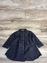 Wonder Nation Frayed Hem Denim Shirt Dress Black sz 4T