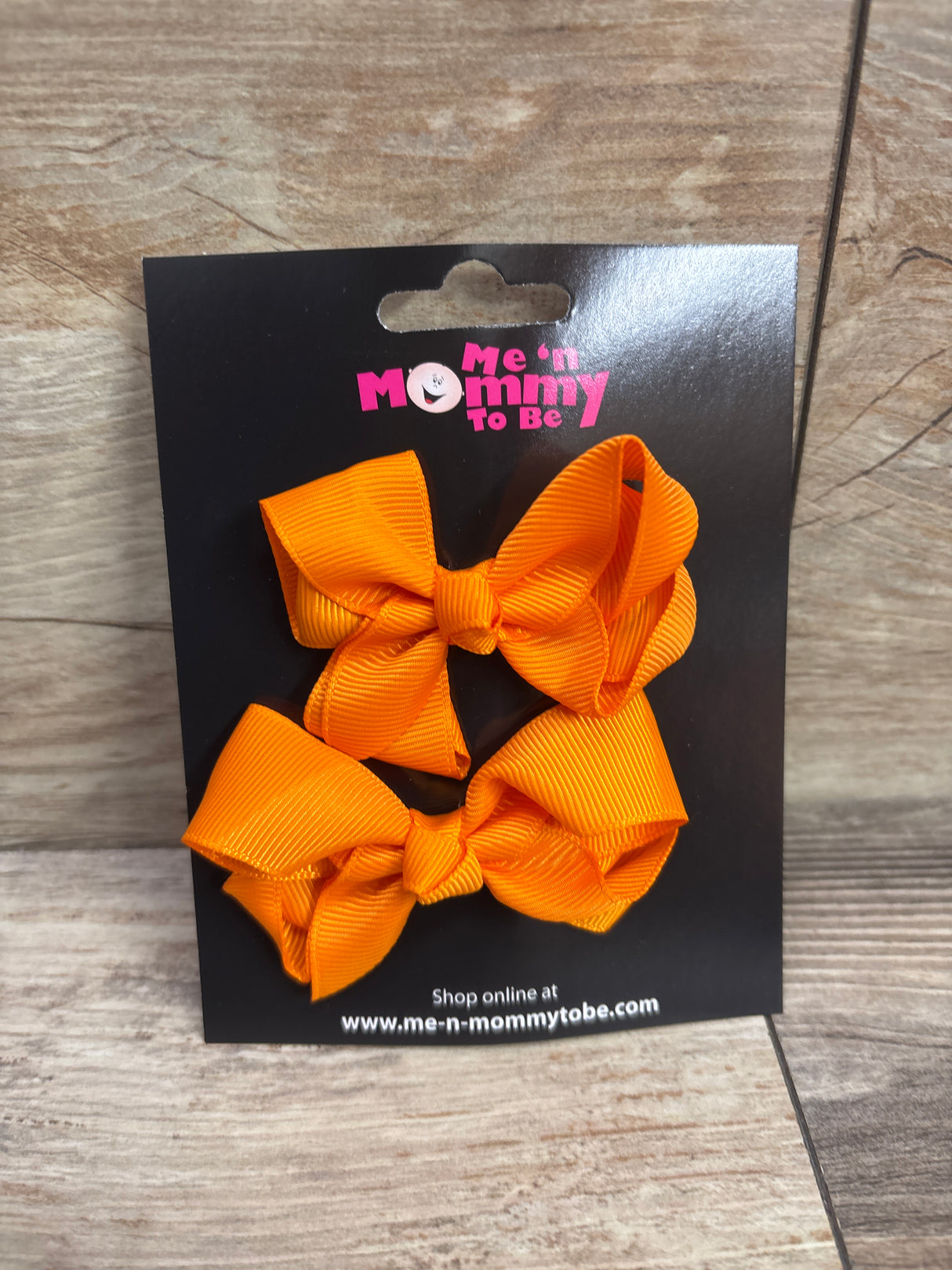 NEW Hair Bows 2pk Orange