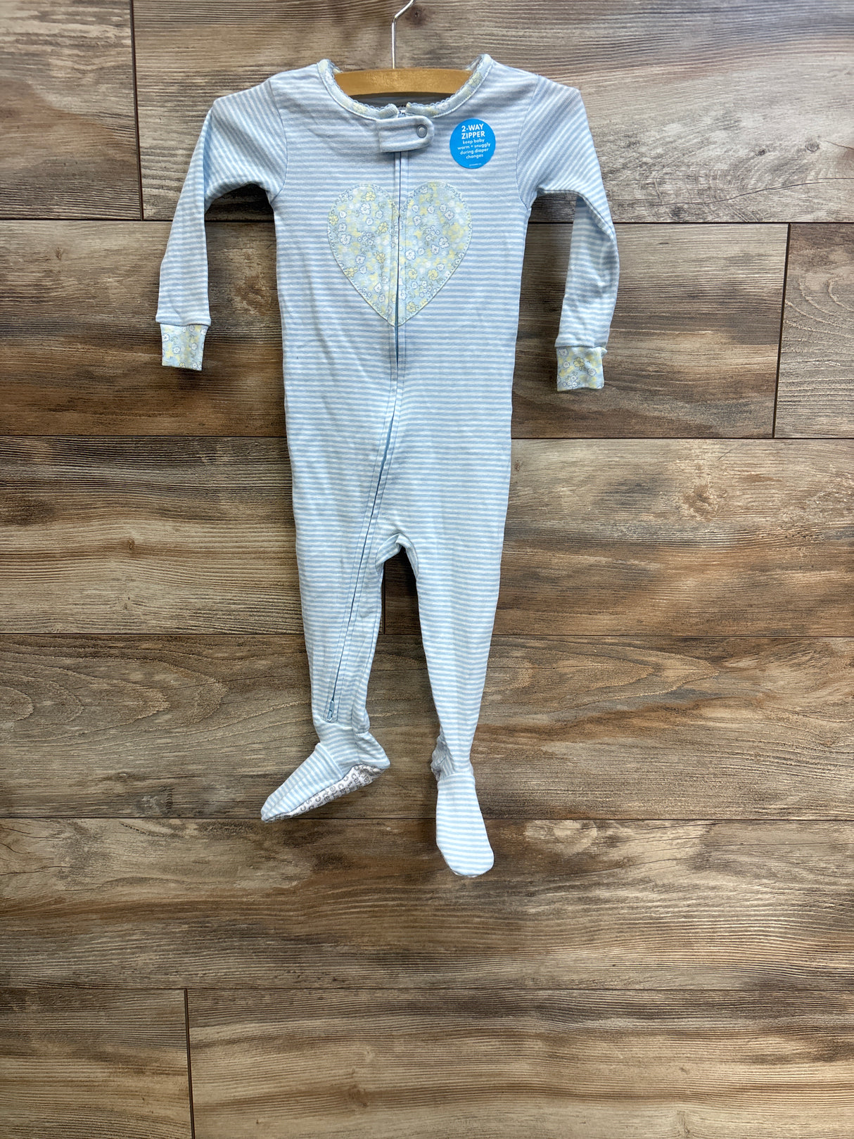 NWOT Carter's Striped Sleeper Blue sz 12m