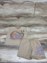 Pink Floyd 2pc Shirt & Shorts Set Beige sz 2T