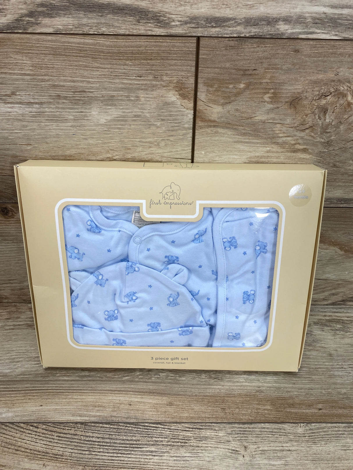 NEW First Impressions 3Pc Gift Set Blue 6-9m