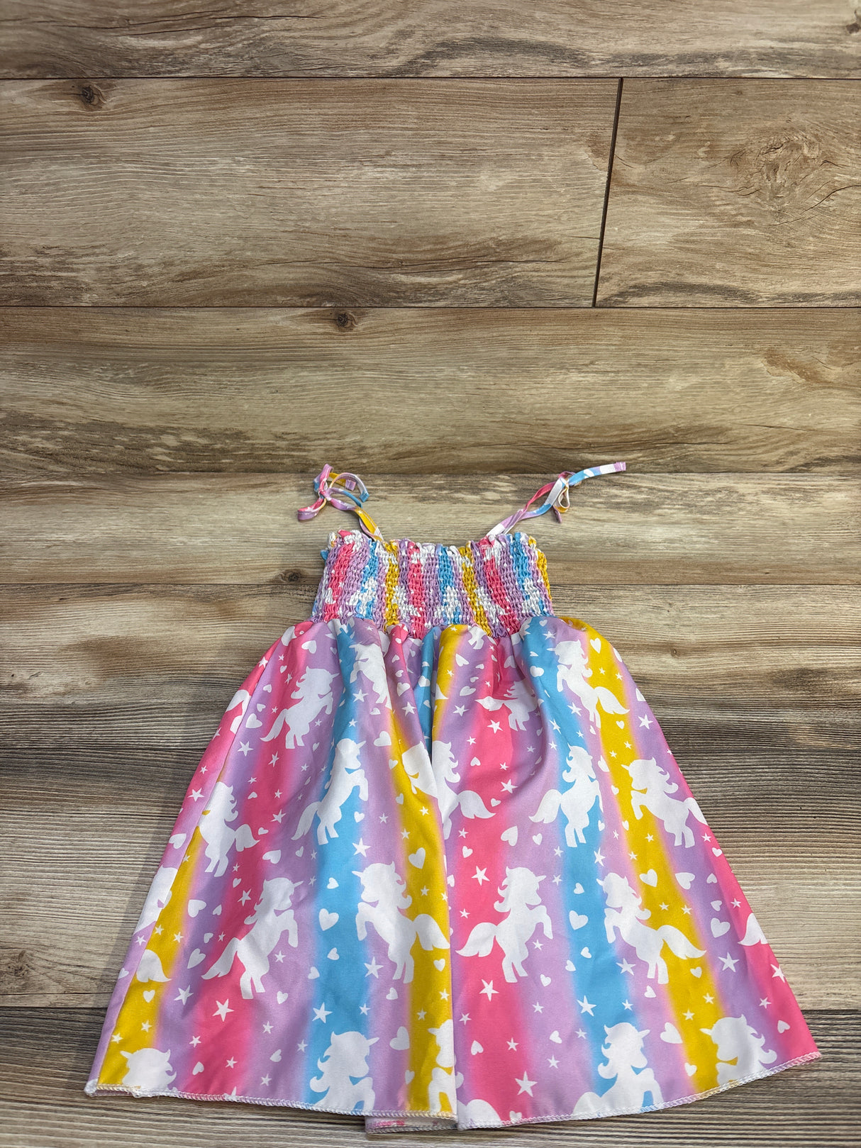 Vieille Sling Strap Smocked Unicorn Sundress Purple sz 4-5T