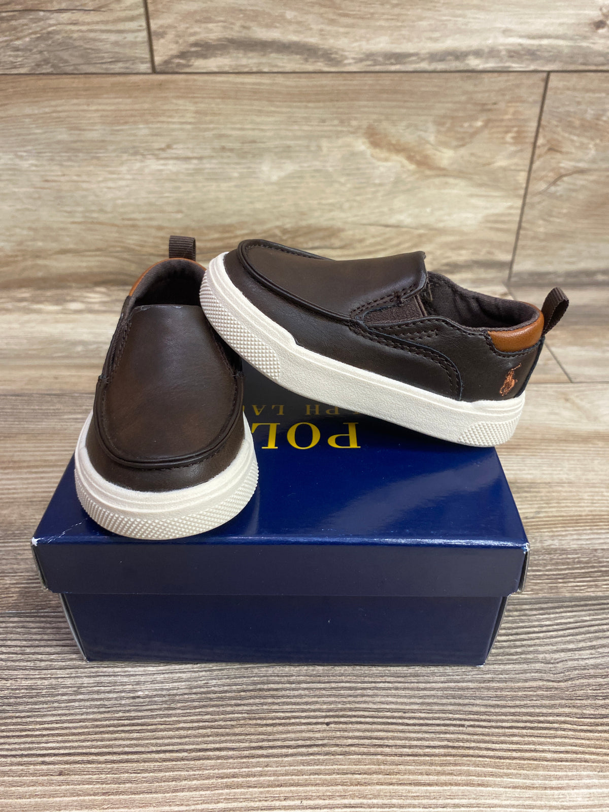 NEW Polo Ralph Lauren Filip Sneakers in Chocolate Brown sz 5c