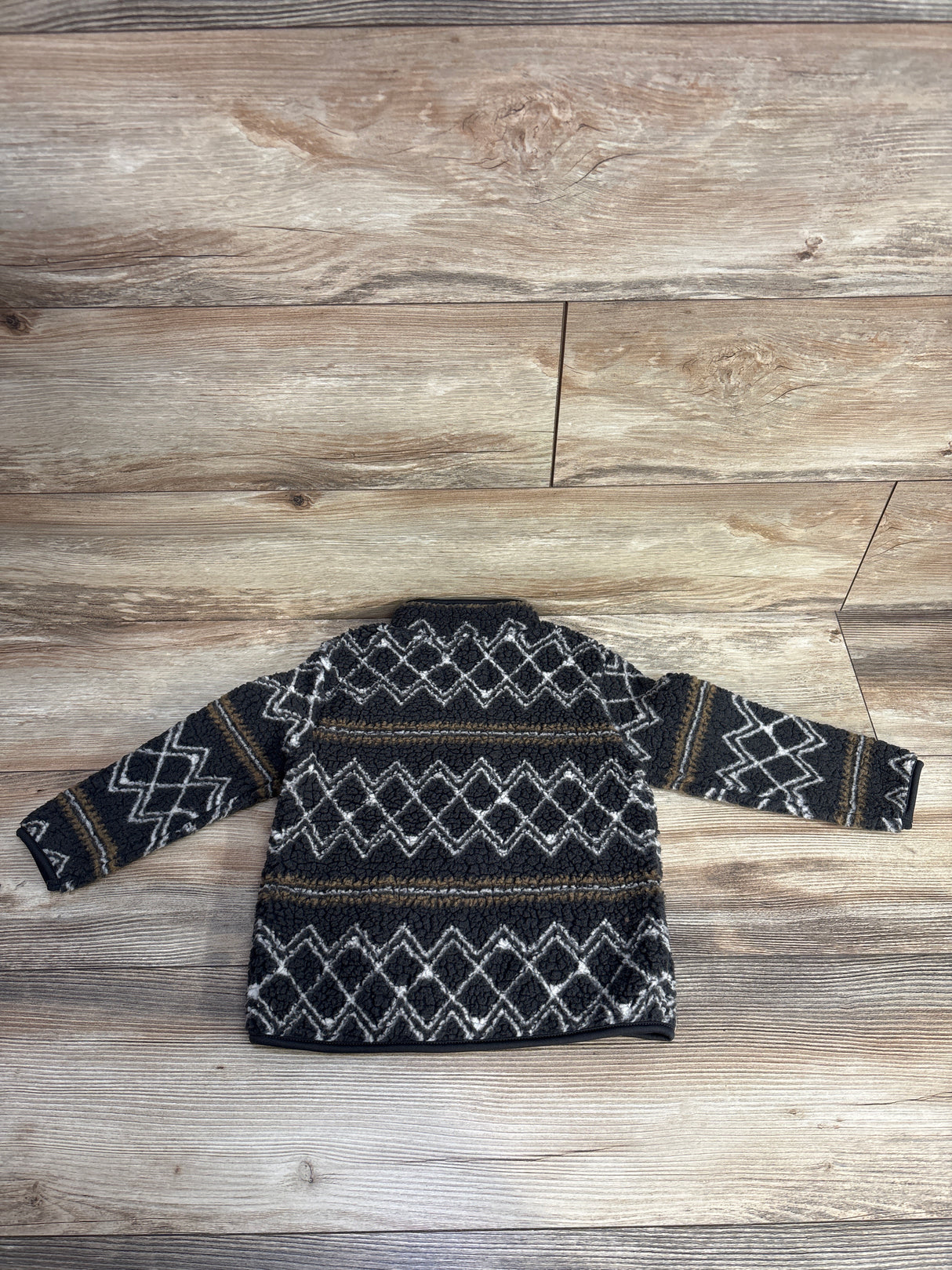 Old Navy Print Sherpa Zip-Front Jacket Grey sz 3T