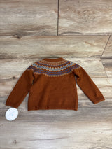 NEW Edgehill Collection Fair Isle Pull Over Sweater Brown sz 24m