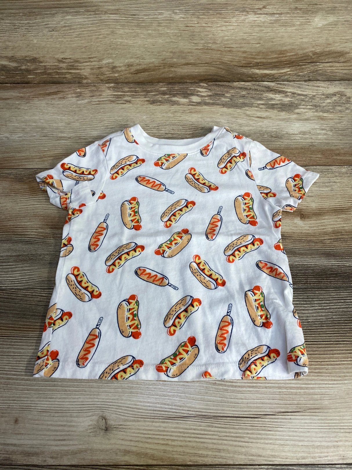 Old Navy Hot Dog Shirt White sz 3T