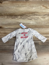 NEW Just One You 2pc Merry & Bright Bodysuit Set Grey sz Newborn