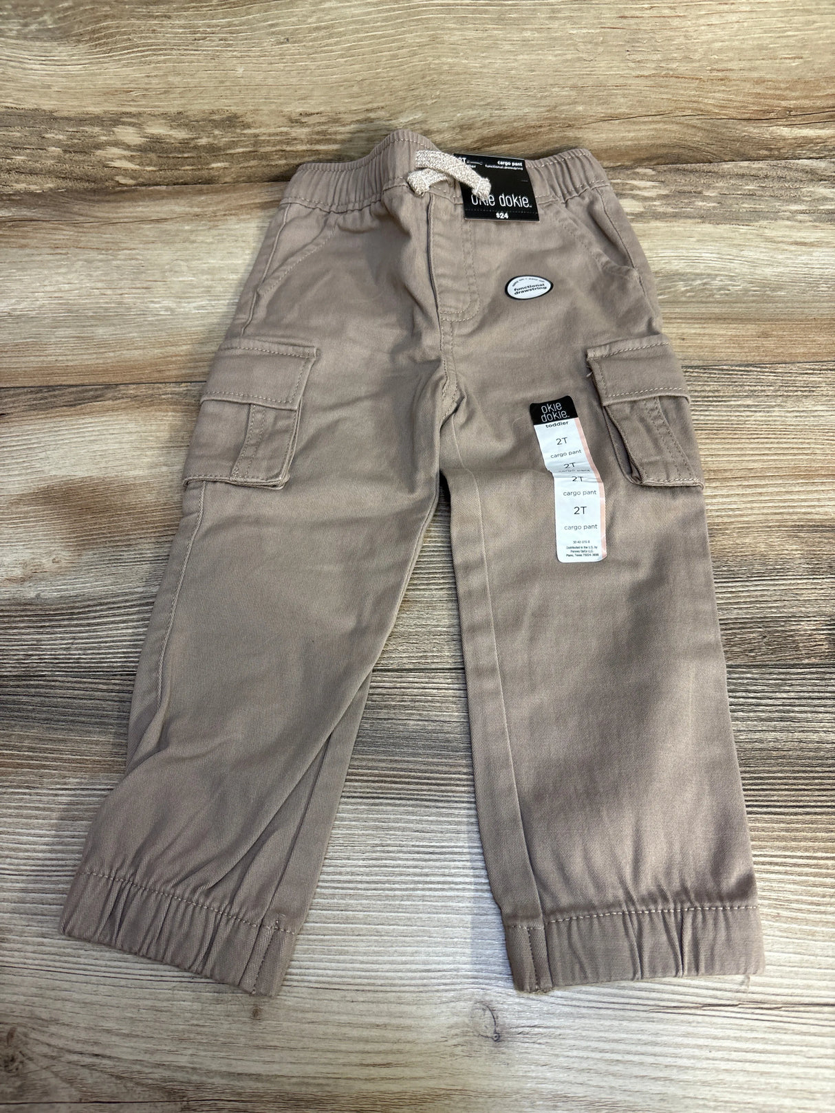 NEW Okie Dokie Cargo Jogger Pant Taupe sz 2T - Me n Mommy To Be