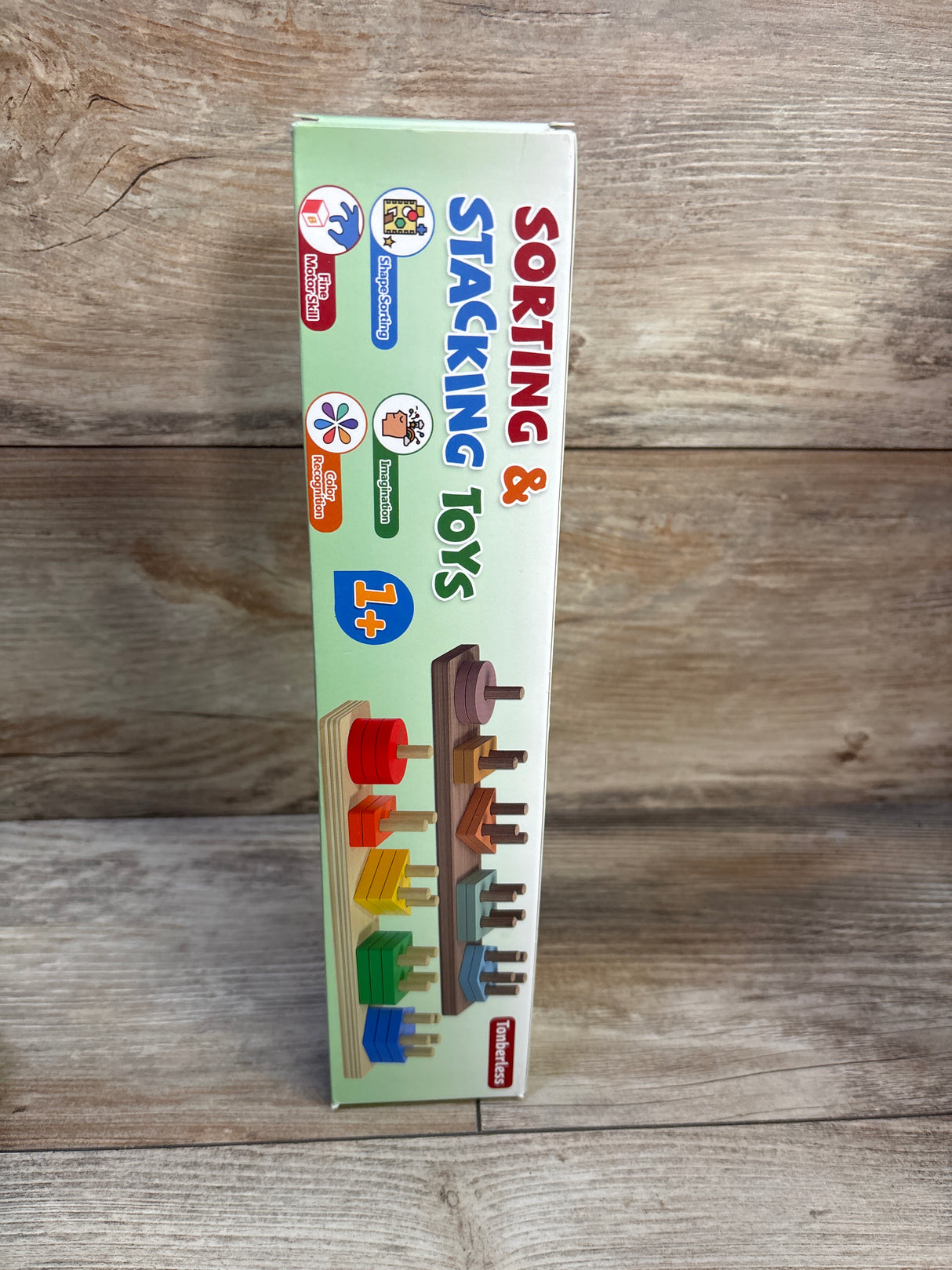 NEW Tonberless Montessori Stacking & Sorting Shape Peg Board