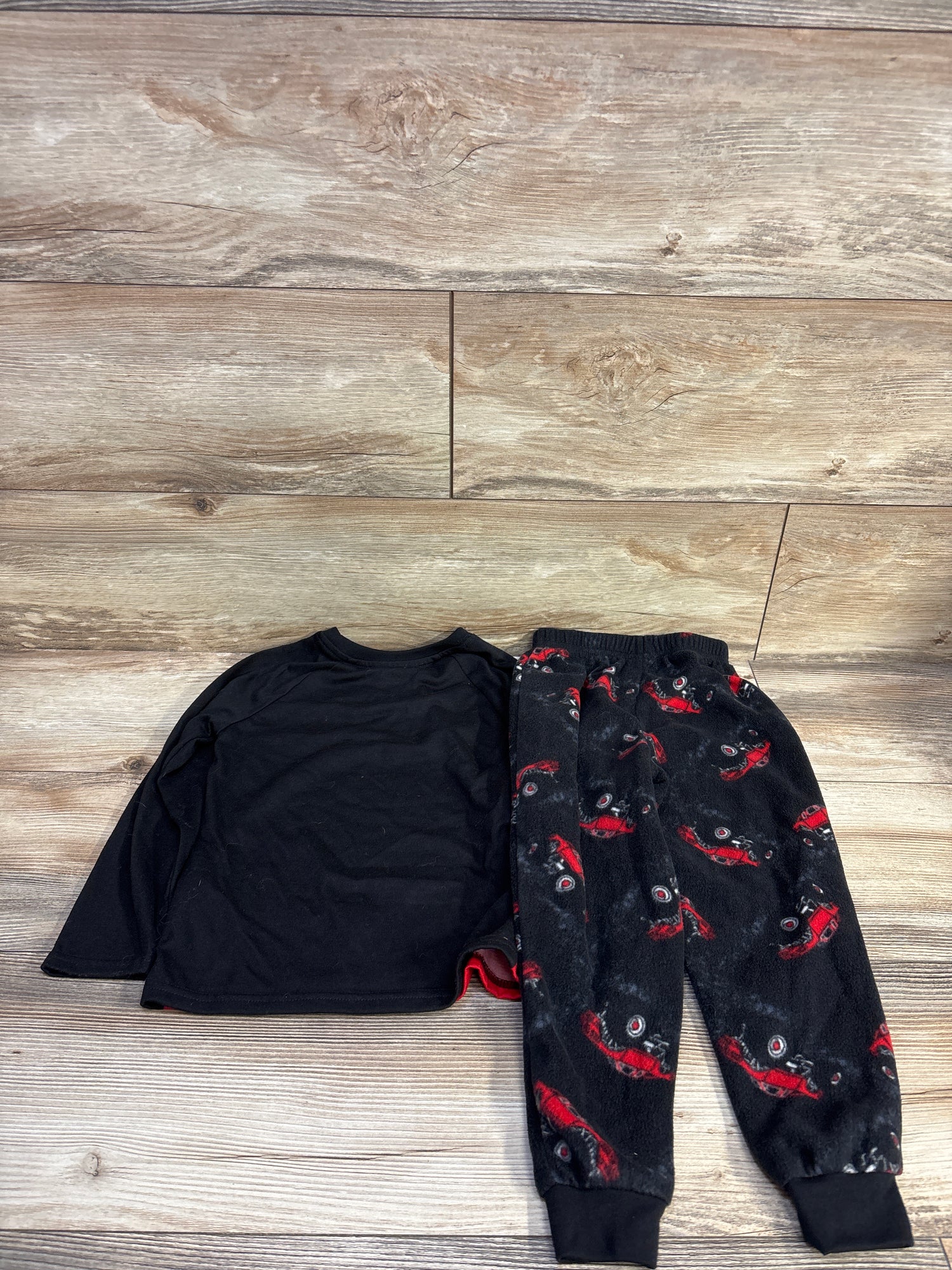 Wonder Nation 2pc Pajama Set Black sz 4-5T