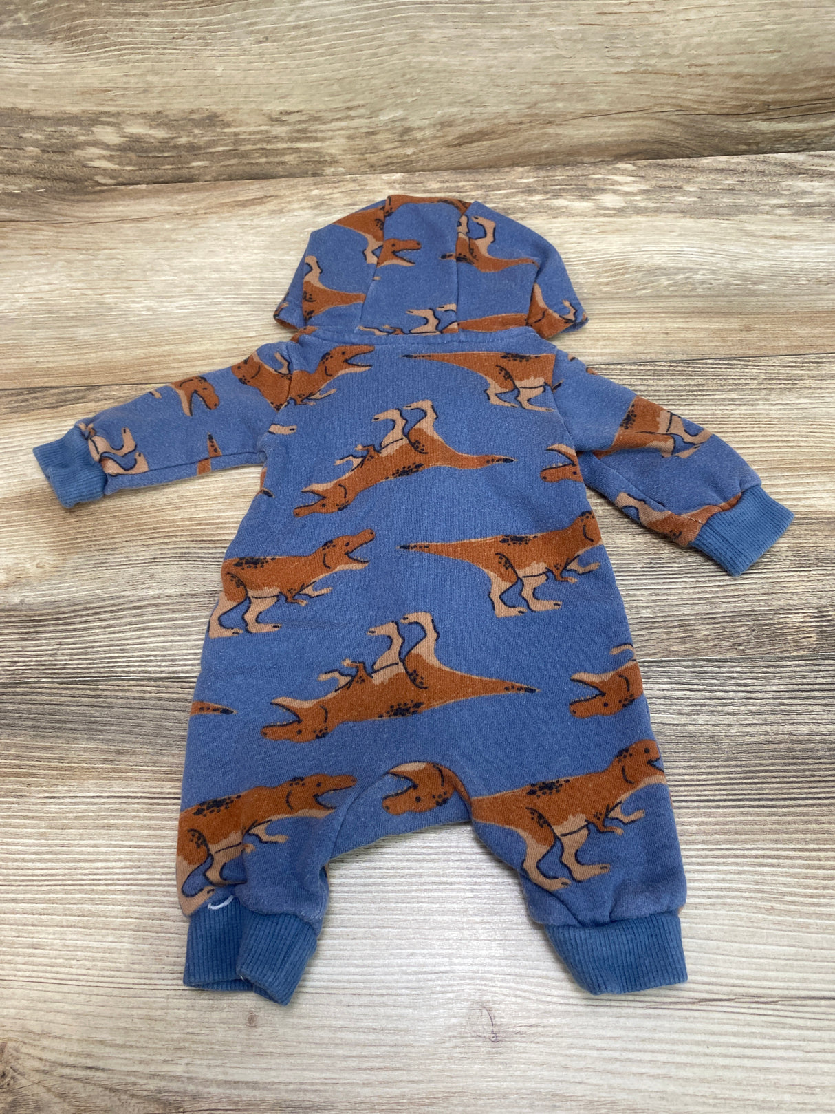 Carter's Dino Hooded Coverall Blue sz Newborn