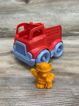 Green Toys Fire Truck With Cat Firefighter Red