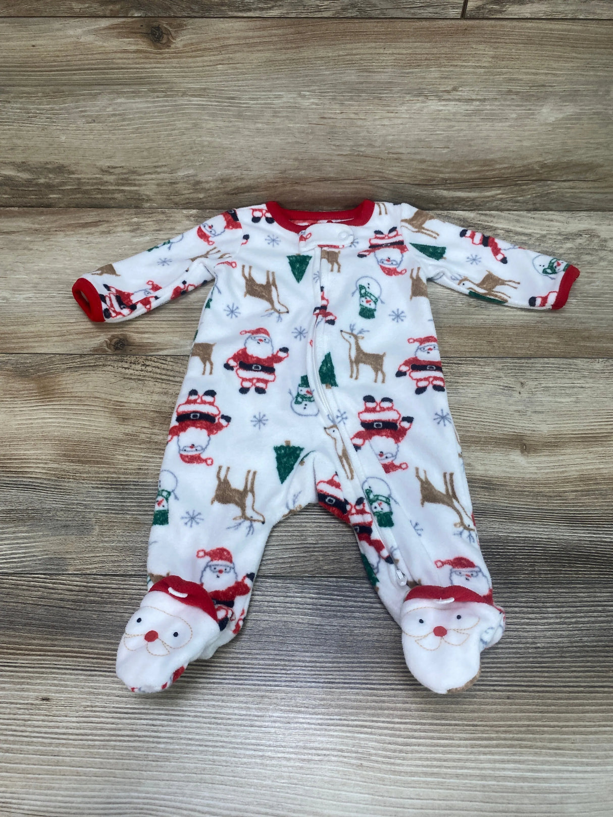 Just One You Santa Blanket Sleeper White sz Newborn - Me n Mommy To Be