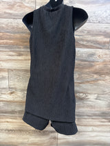 Shein Maternity 2pc Crinkle Tank Top & Shorts Set Black sz Large