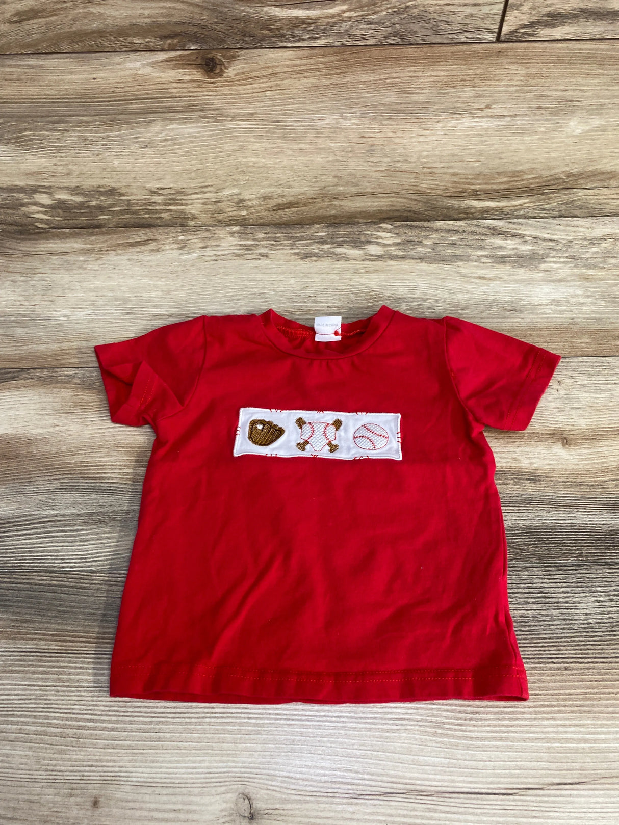Baseball Shirt Red sz 12-18m