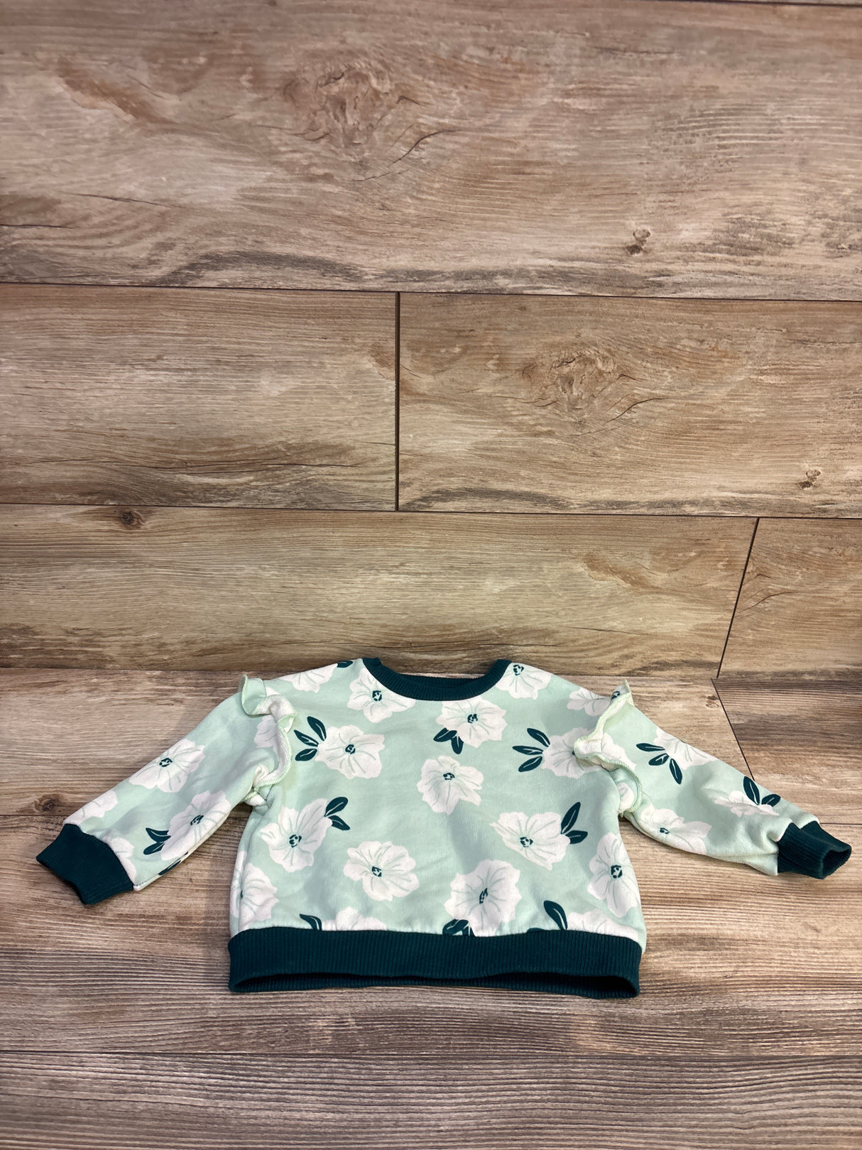 Member's Mark Pullover Sweatshirt Mint Green sz 12m