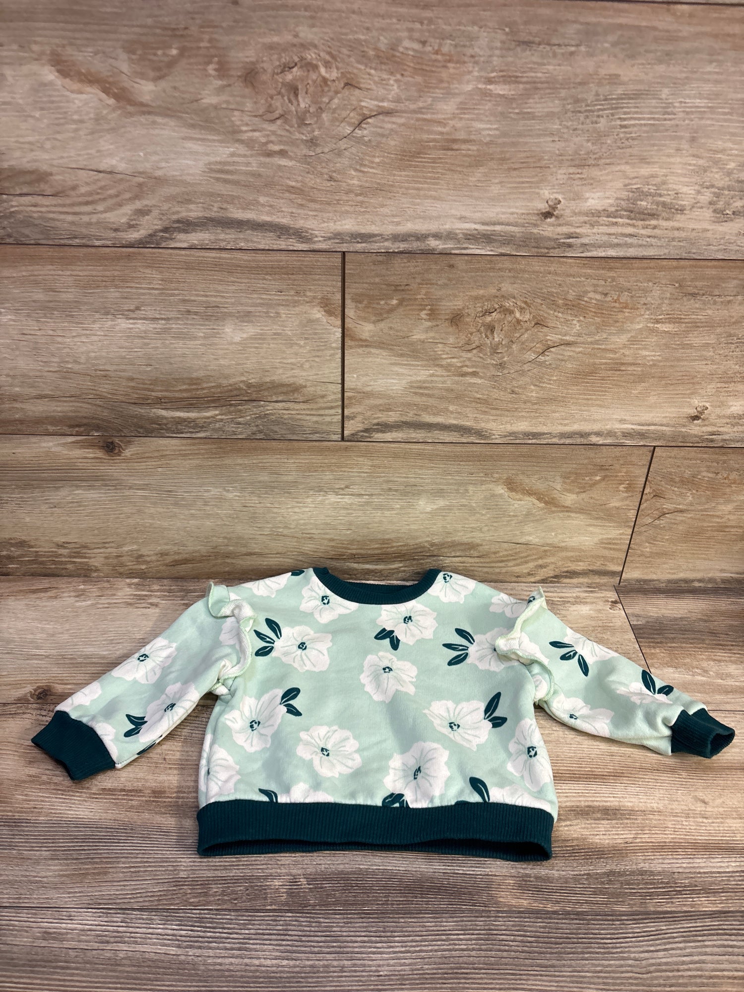 Member's Mark Pullover Sweatshirt Mint Green sz 12m