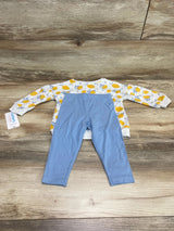 NEW Just One You 2pc Lemon Print Sweatshirt & Leggings Grey sz 12m