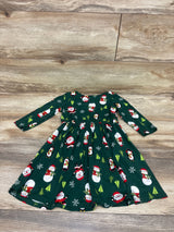 Emma & Elsa Long Sleeve Christmas Dress Green sz 5T