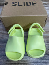 Adidas Yeezy Slides in Green Glow sz 4c