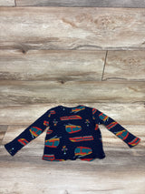 Old Navy Waffle Knit Long Sleeve Shirt Navy sz 3T