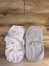 Swaddle Me 2pk Swaddle Wraps Grey sz 0-3m