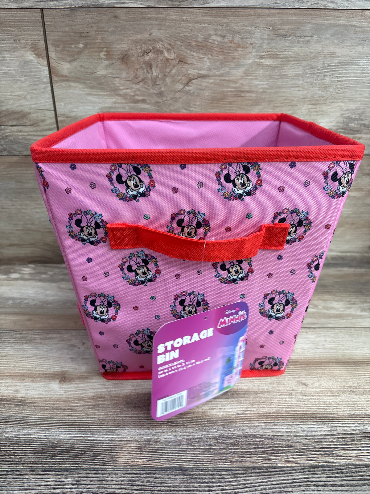 NEW Disney Junior Minnie Mouse Storage Bin - Pink 10x10x10''
