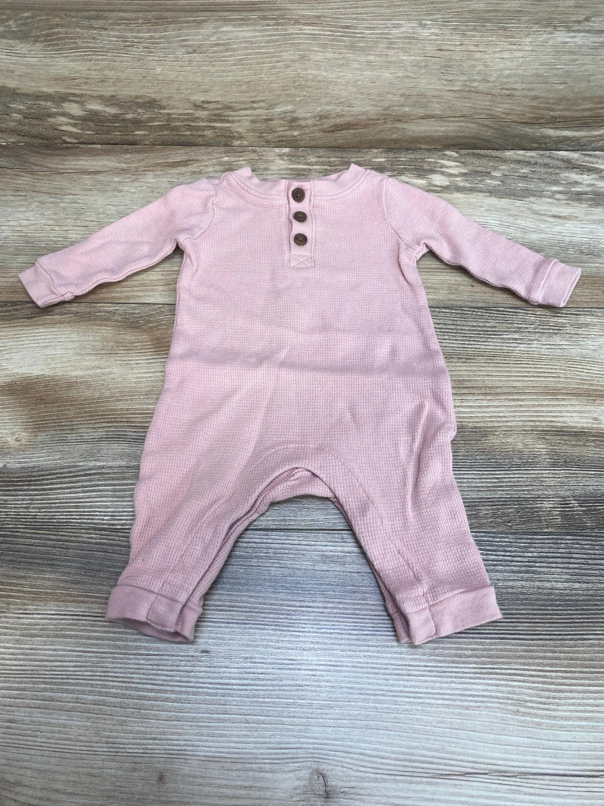 Old Navy Thermal Henley Coverall Pink sz 0-3m