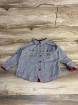 U.S. Polo Assn. Plaid Button-Up Shirt Black sz 5T - Me n Mommy To Be
