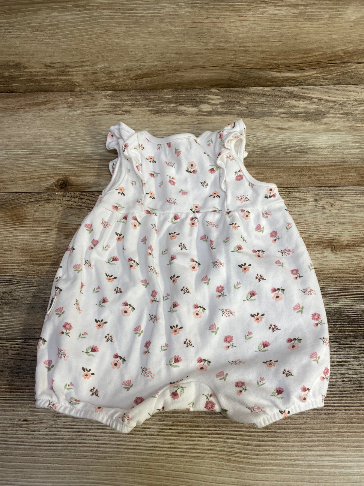 Rabbit + Bear Floral Romper White sz 6-9m