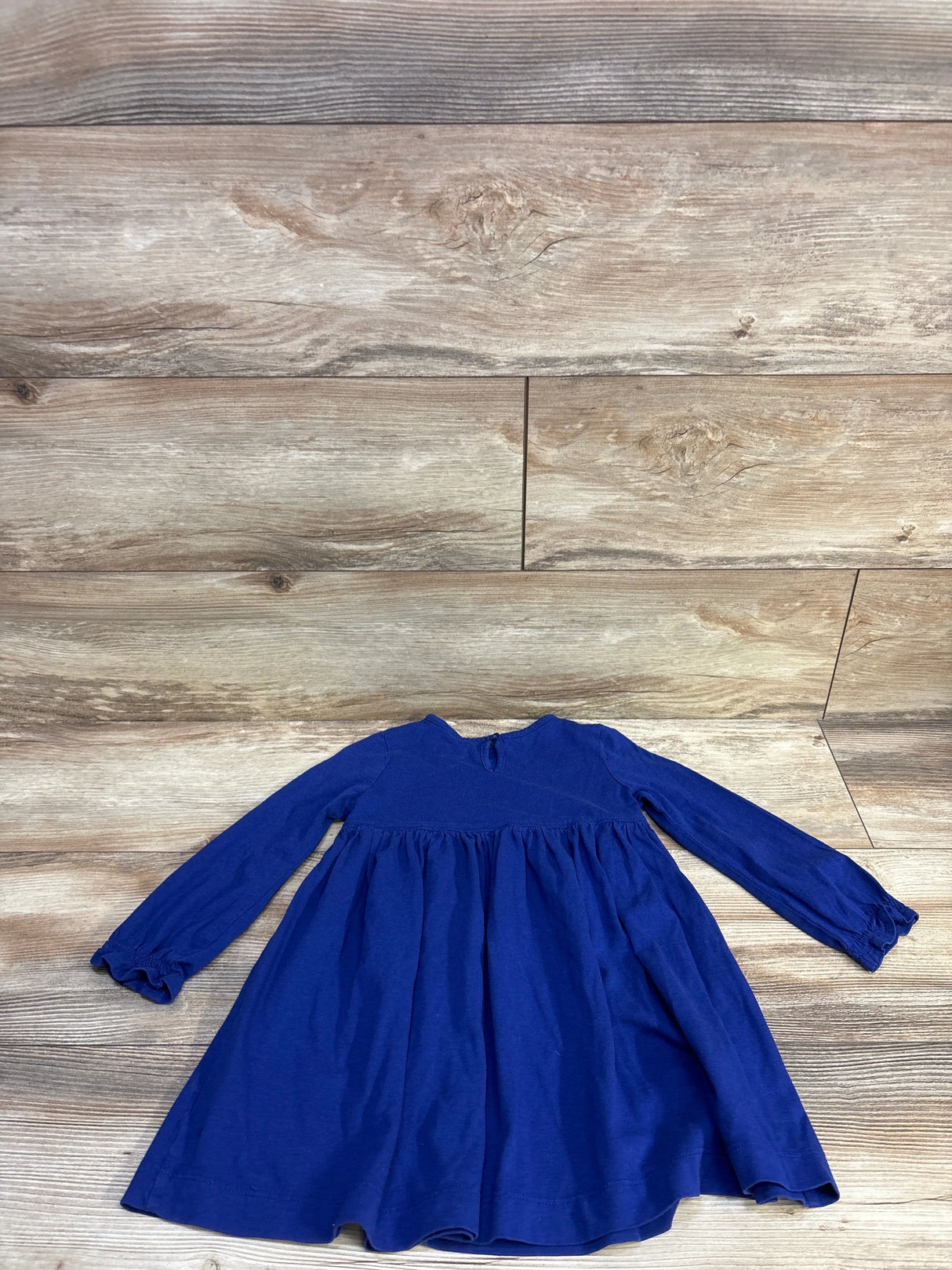 Mini Boden Long Sleeve Smocked Dress Blue sz 2-3T