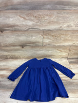Mini Boden Long Sleeve Smocked Dress Blue sz 2-3T