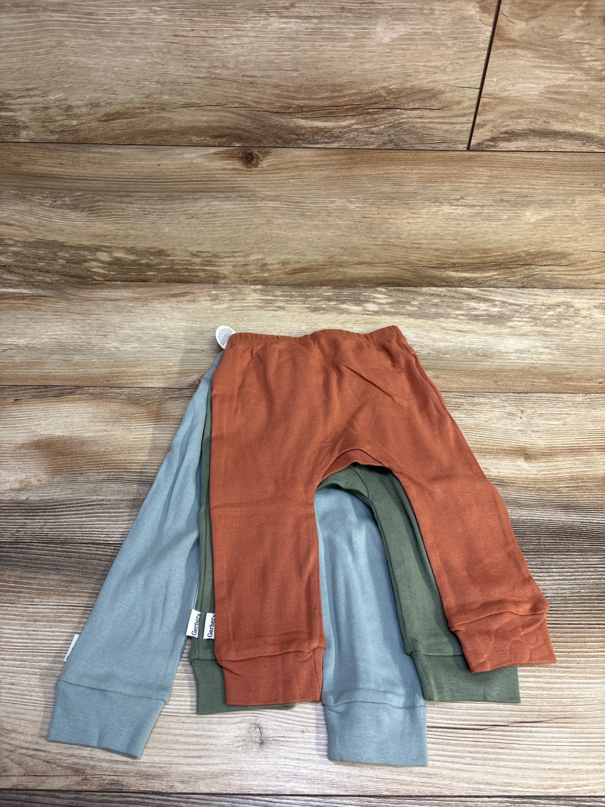NEW Gerber Baby 3pk Jogger Pants Green sz 12 months