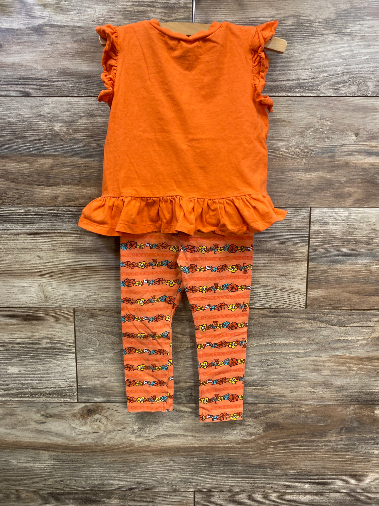 Disney Princess Moana Graphic T-Shirt and Leggings Set Orange sz 3T
