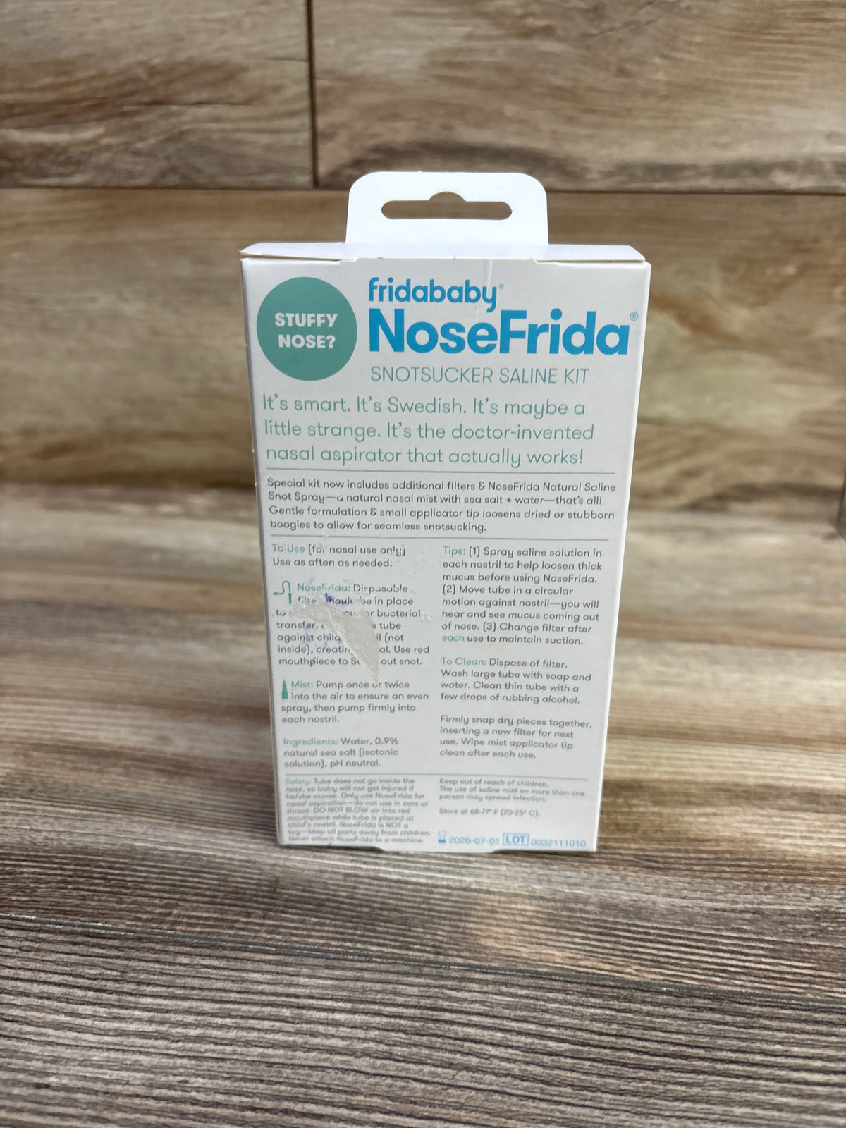 NEW FridaBaby NoseFrida Snotsucker Saline Kit