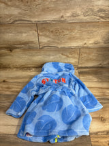 Disney Stitch Leaf Print Bath Robe Blue sz 3T