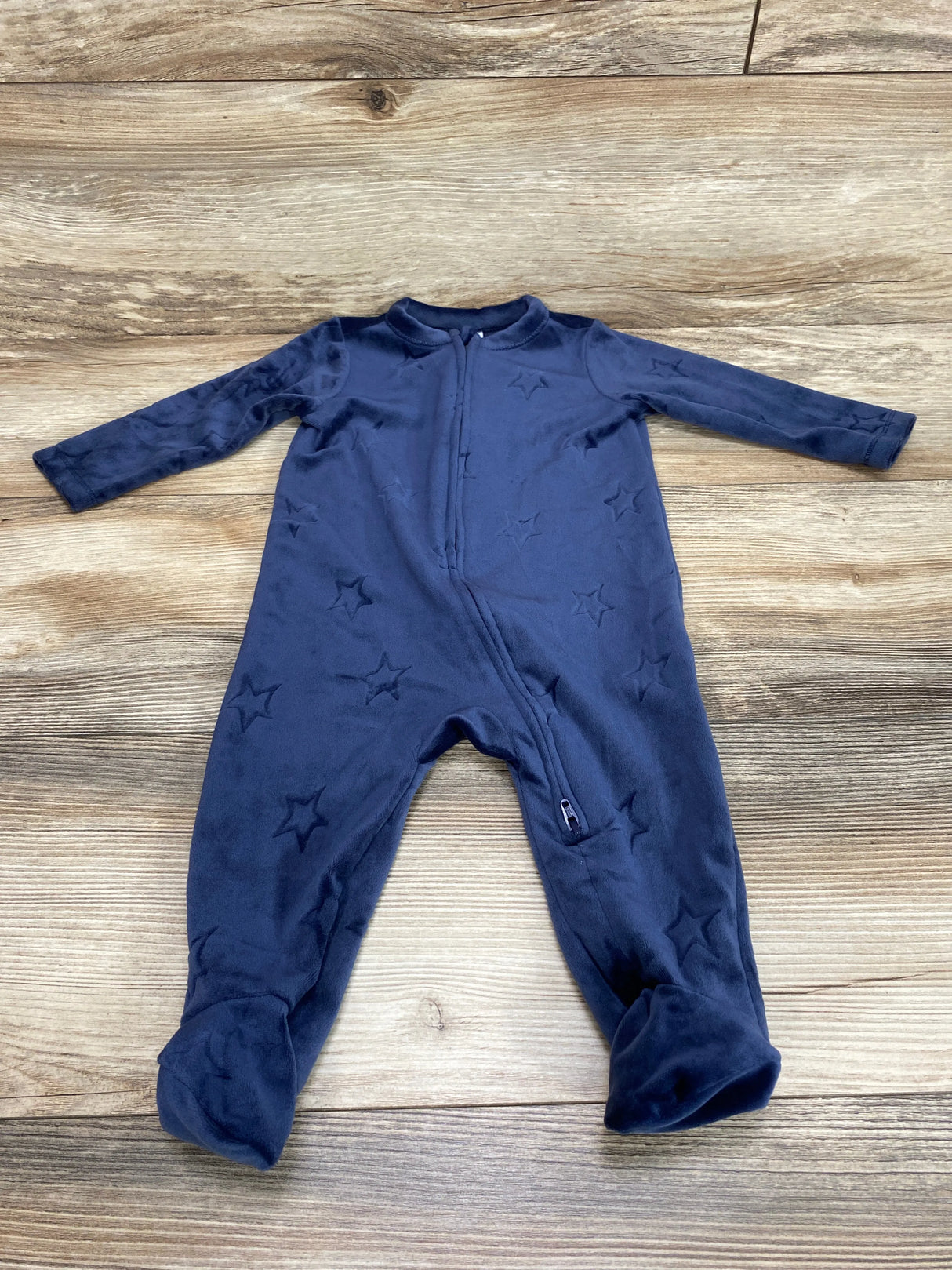 Old Navy Velour Stars Sleeper Navy sz 6-9m