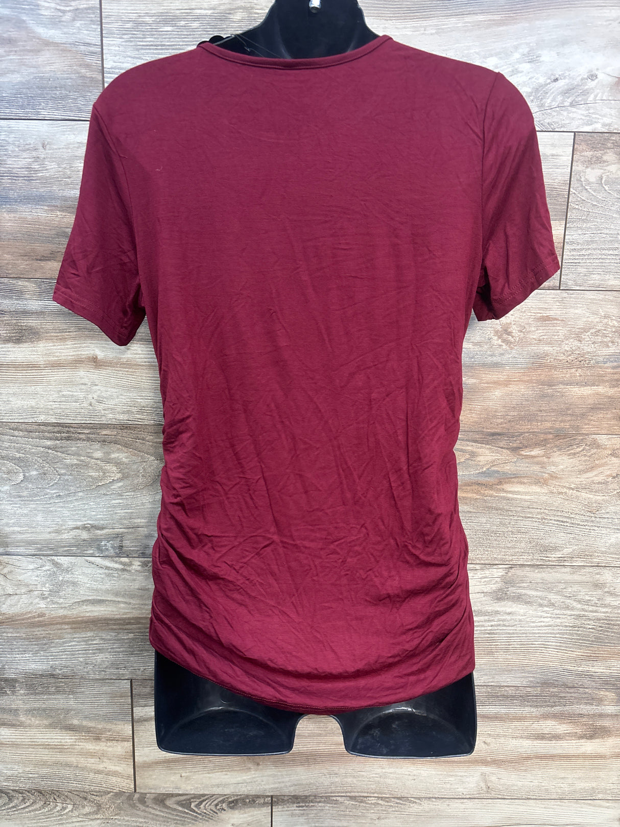 NEW Huukeay Maternity Ruched Shirt Maroon sz Medium