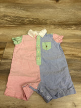Ralph Lauren Color Block Polo Shortie Romper Green sz 6m