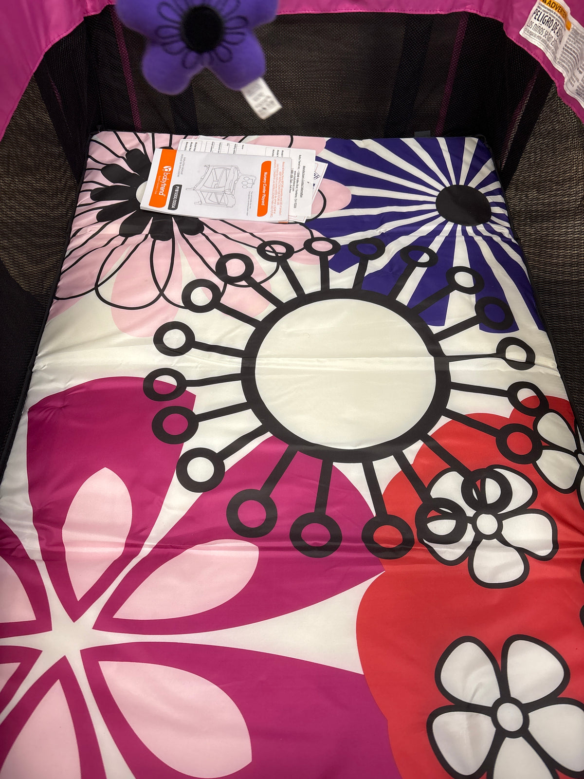 Baby Trend Nursery Center Playard in Floral Garden