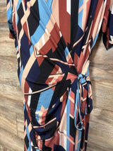 Motherhood Maternity Geometric Wrap Nursing Dress sz XL