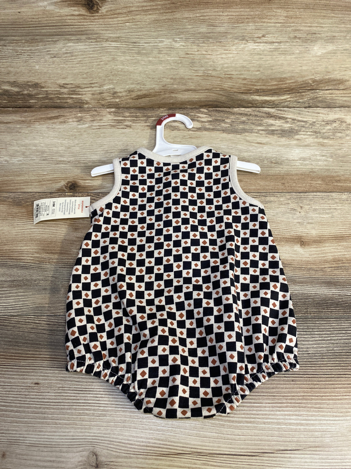 NEW Cat & Jack Henley Romper Black sz 3-6m