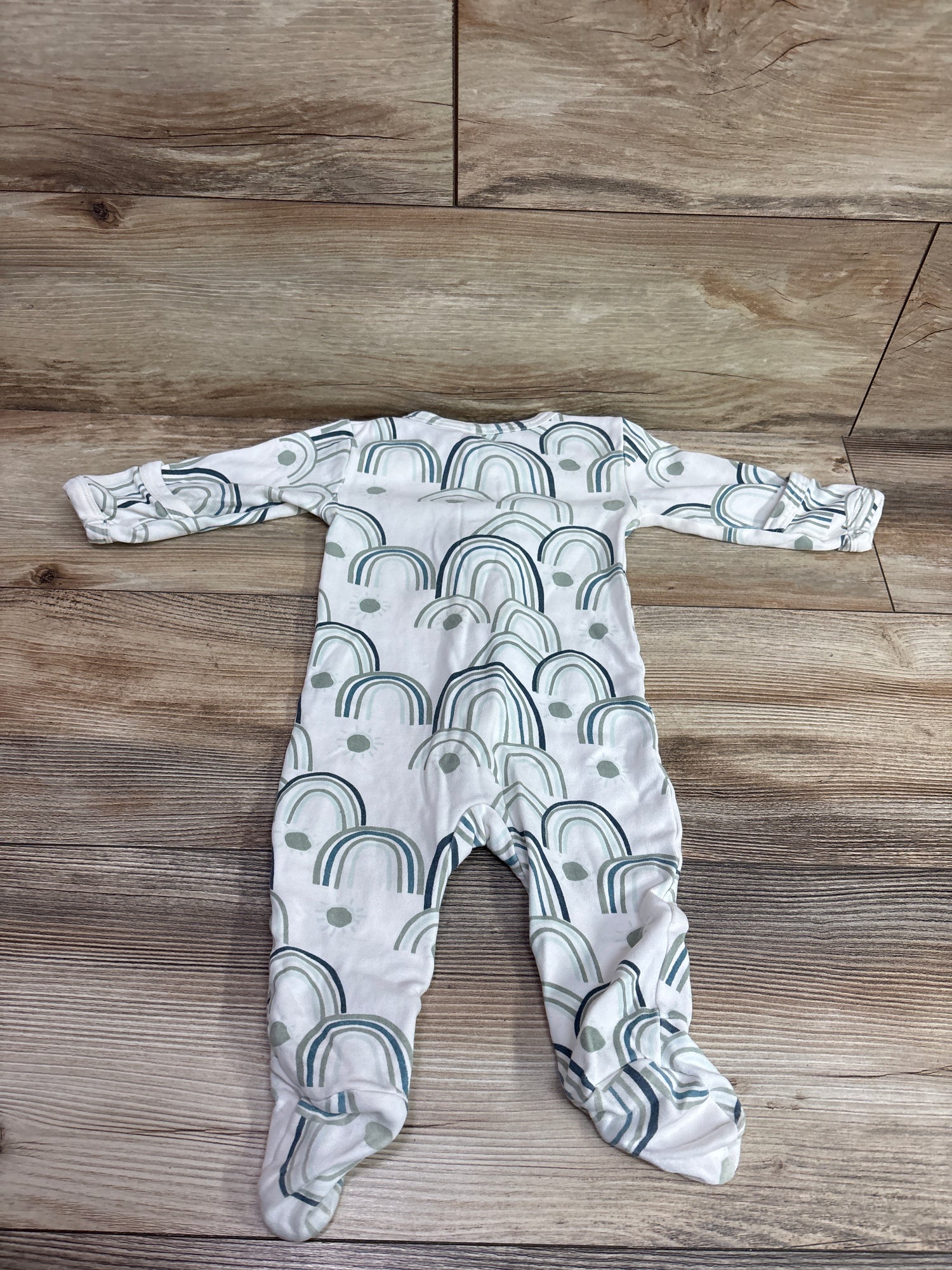 Kate Quinn Organic Footie Sleeper White sz 6-9m