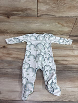 Kate Quinn Organic Footie Sleeper White sz 6-9m