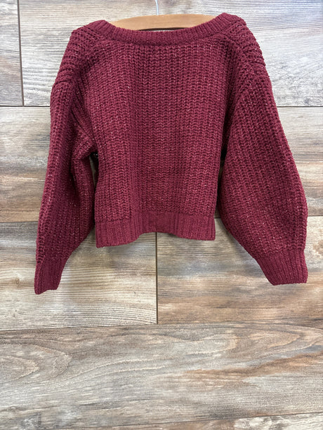 Cat & Jack Chenille Knit Cardigan Burgundy sz 3T - Me n Mommy To Be