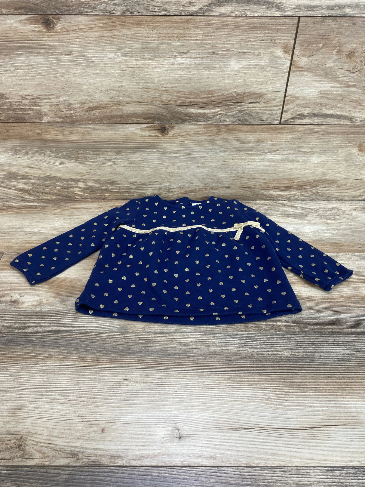 Carter's Heart Print Top Navy sz 2T