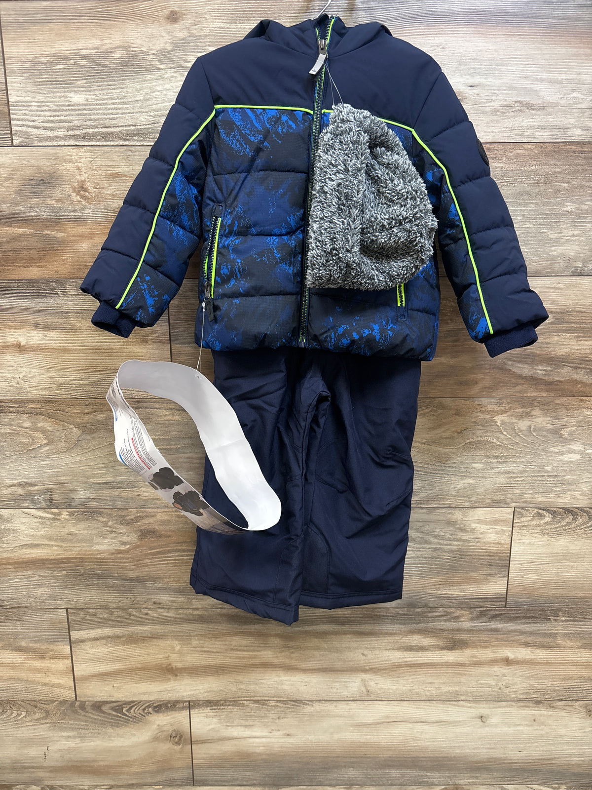 NEW Gerry 3pc Snow Jacket, Snowbib, & Beanie Set Navy sz 3T