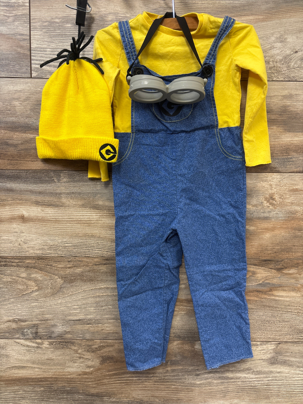 Despicable Me 3pc Minion Costume Yellow sz 2T